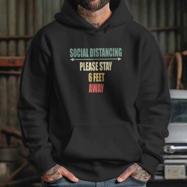 Please Stay 6 Feet Away Front And Back Social Distancing Hoodie Gifts for Her