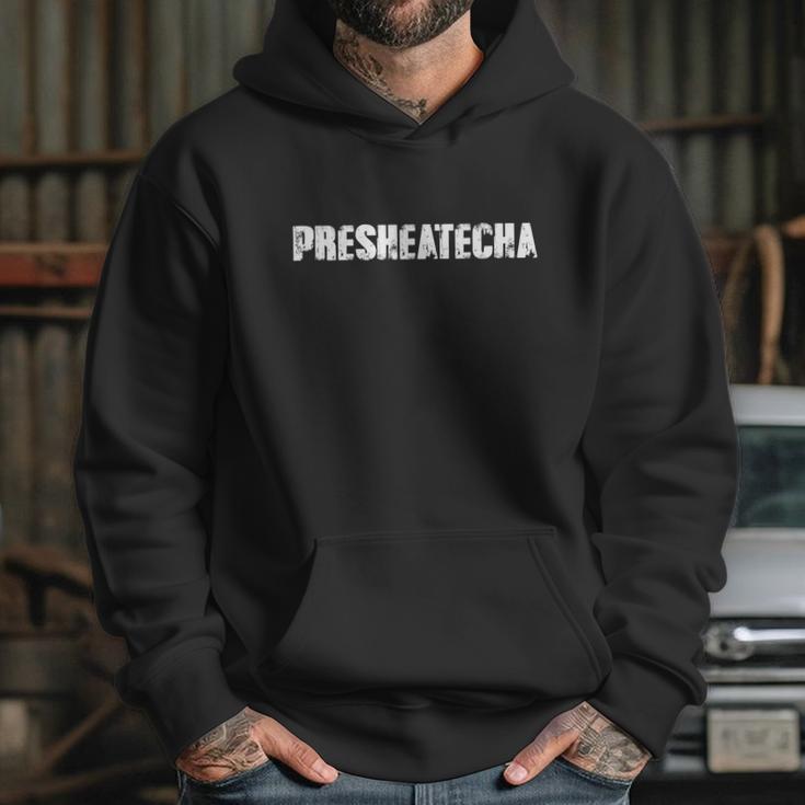 Presheatecha Distressed Logo Funny Word Hoodie Gifts for Her