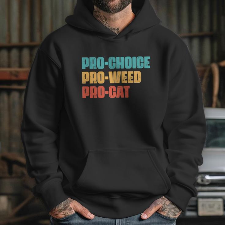 Pro Choice Pro Weed Pro Cat Retro Vintage Hoodie Gifts for Her