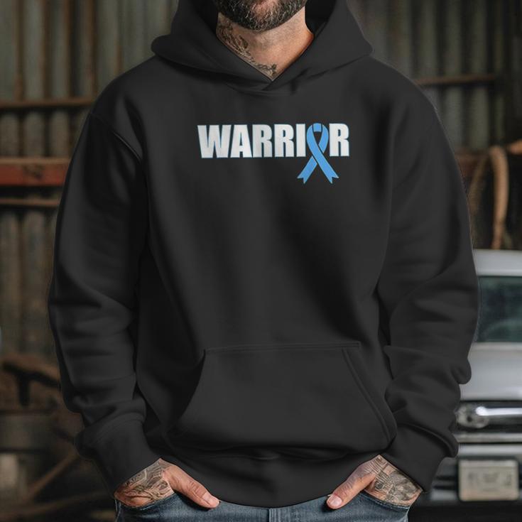 Prostate Warrior Light Blue Ribbon Hoodie Gifts for Her