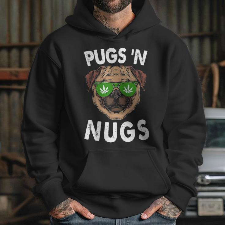 Pugs N Nugs Cute Pug Dog Lover Cannabis Marijuana Gift Hoodie Gifts for Her