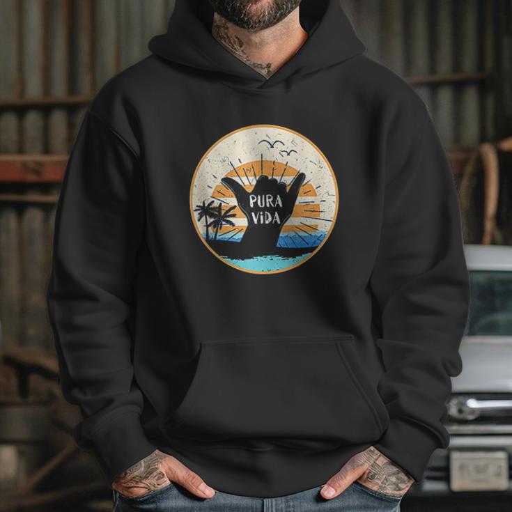 Pura Vida Costa Rica Shaka Sign Surfing Surfer Tropical Gift Hoodie Gifts for Her