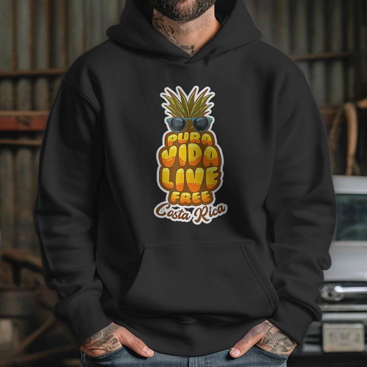 Pura Vida Pineapple Retro Simple Pure Life Costa Ricans Gift Hoodie Gifts for Her