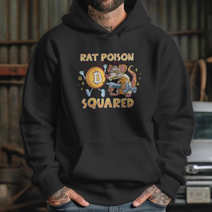 Rat Poison Squared Funny Cartoon Rat Stylized Bitcoin Sketch Graphic Design Printed Casual Daily Basic Hoodie Gifts for Her