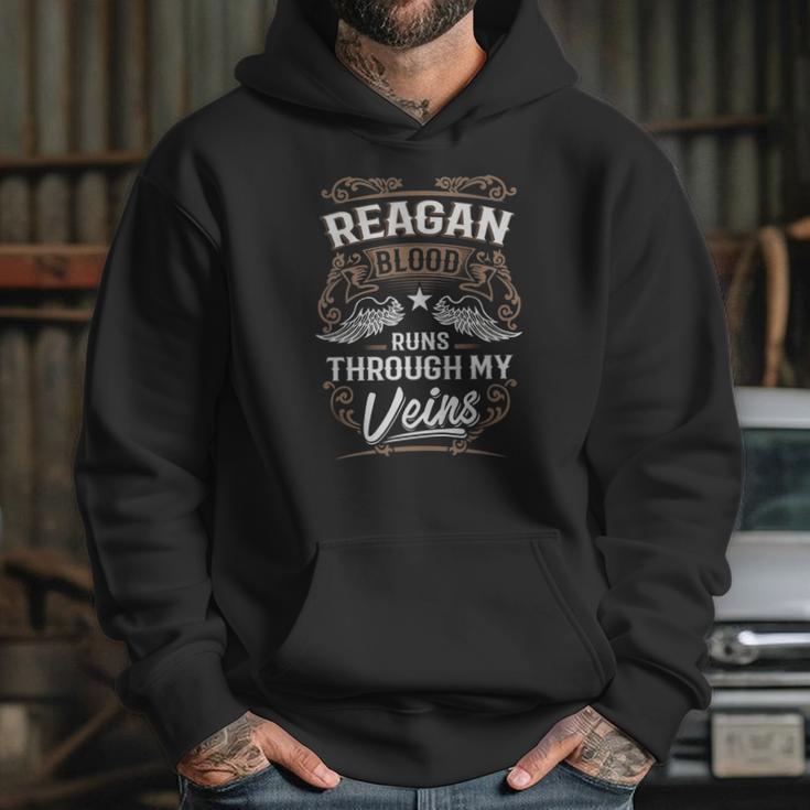 Reagan Shirt Reagan Blood Runs Through My Veins - Reagan Tee Shirt Reagan Hoodie Reagan Family Reagan Tee Reagan Name Reagan Lover Hoodie Gifts for Her