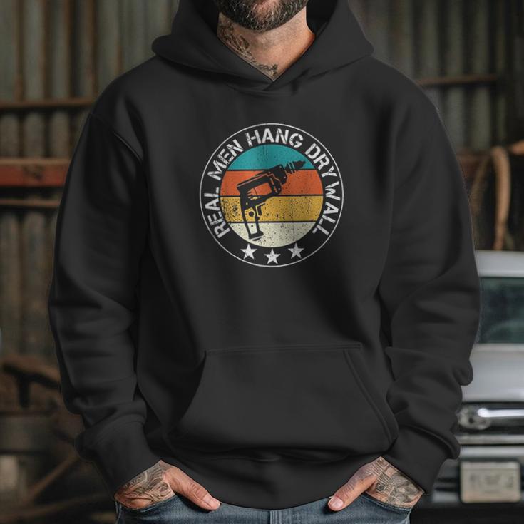 Real Men Hang Drywall Awesome Drywaller And Drywall Hanger Hoodie Gifts for Her