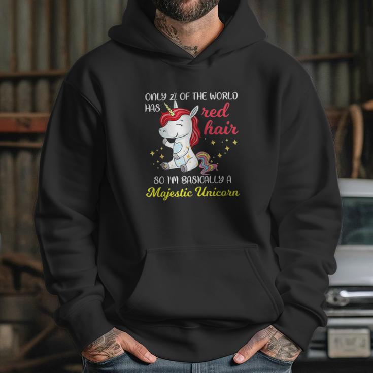 Red Hair Majestic Unicorn Funny Ginger Head Pride Hoodie Gifts for Her