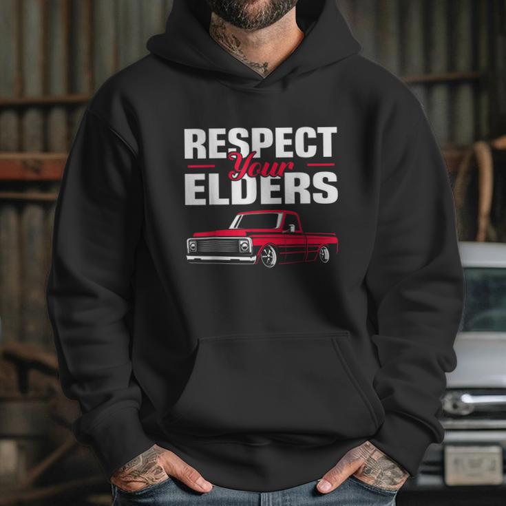 Respect Your Elders Classic Lowrider C10 Vintage Truck Hoodie Gifts for Her