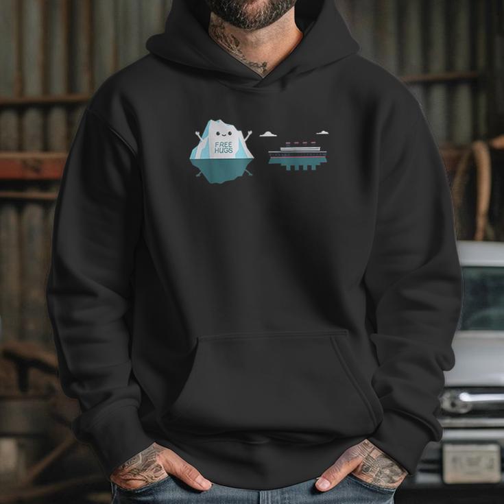 Retro Funny Iceberg Free Hug Hoodie Gifts for Her