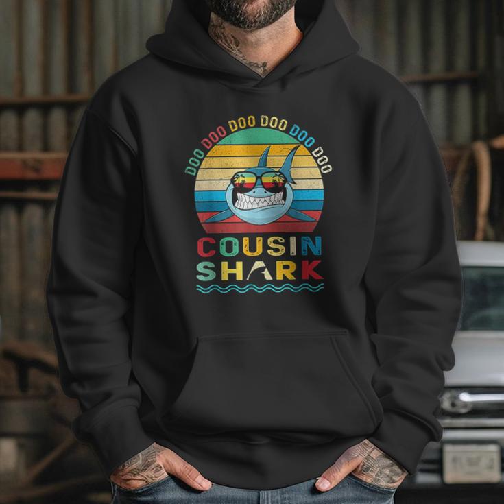 Retro Vintage Cousin Shark Doo Doo Doo Hoodie Gifts for Her