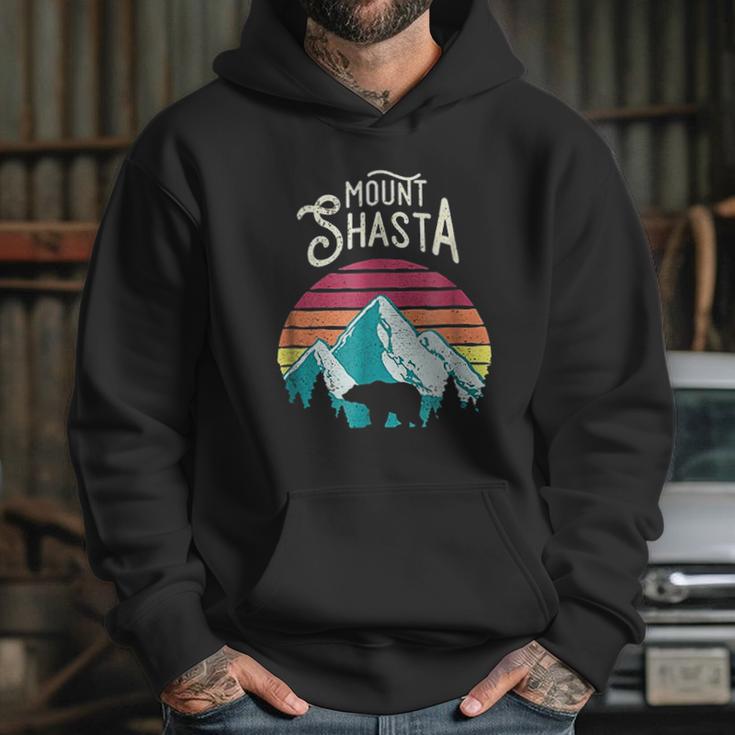 Retro Vintage Mount Shasta California Mountains Bear Hoodie Gifts for Her