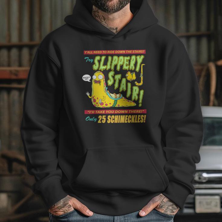 Rick &Ampamp Morty Slippery Stair Hoodie Gifts for Her