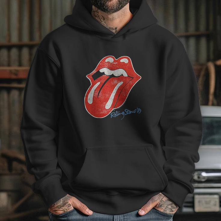 Rolling Stones The 89’ Distressed Print Tongue Hoodie Gifts for Her