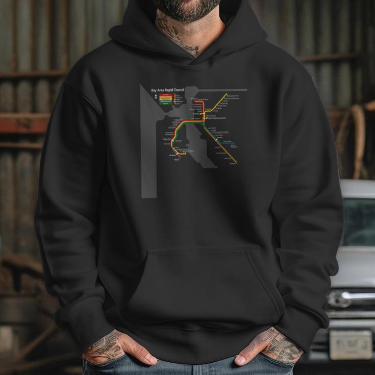 San Francisco Bart Bay Area Transit Metro Map Hoodie Gifts for Her