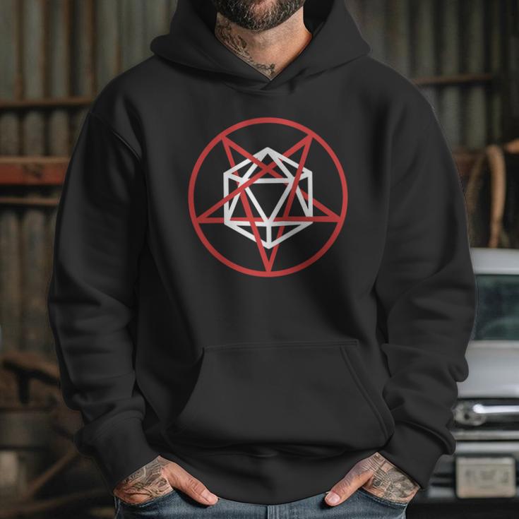 Satanic D20 Pentagram | Roleplaying Game Hoodie Gifts for Her