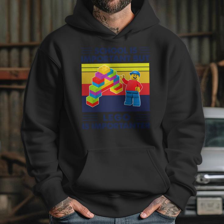 School Is Important But Lego Is Importanter Vintage Shirt Hoodie Gifts for Her