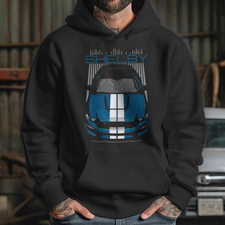 Shelby Gt350 Blue White Hoodie Gifts for Her