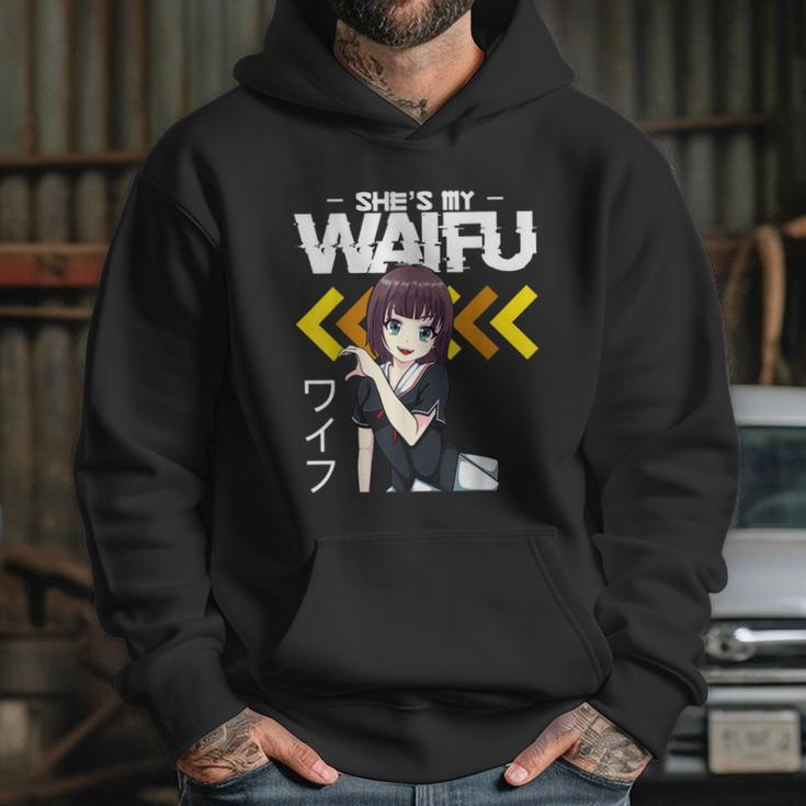 Shes My Waifu Hes My Senpai Anime Manga Couples Romantic Graphic Design Printed Casual Daily Basic Hoodie Gifts for Her