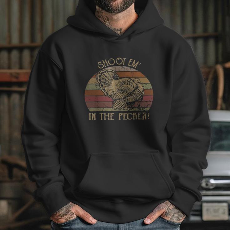 Shoot Em’ In The Pecker Turkey Hunting Hoodie Gifts for Her