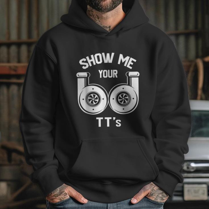 Show Me Your Tts Funny Twin Turbo Car Enthusiast Hoodie Gifts for Her