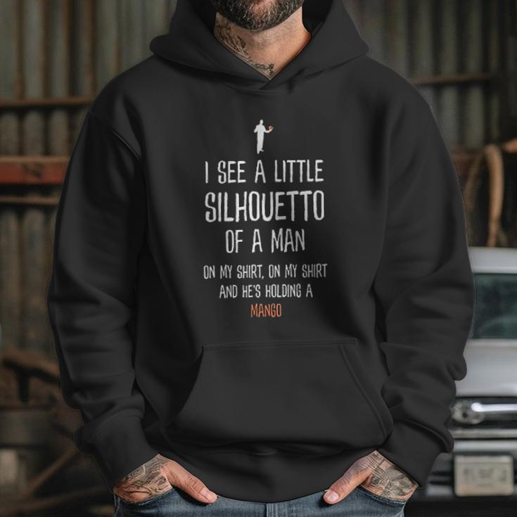 Silhouetto Of A Man Mango Funny Song Lyric Silhouette Design Hoodie Gifts for Her