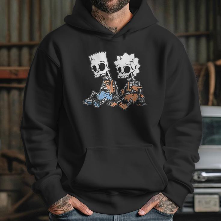 The Simpsons Bart And Lisa Skeletons Hoodie Gifts for Her