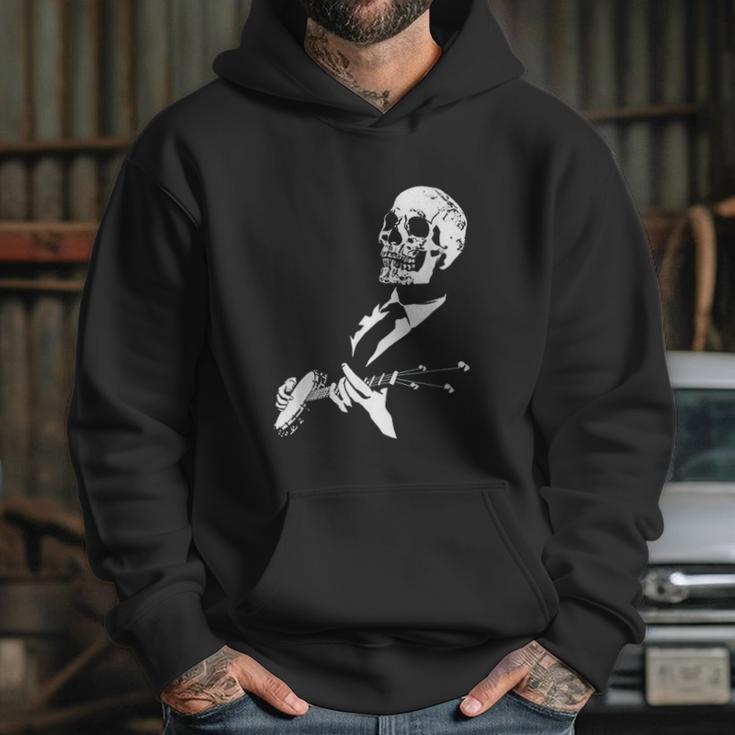 Skeleton Banjo Player Graphic Hoodie Gifts for Her