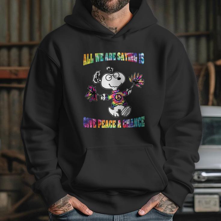 Snoopy All We Are Saying Is Give Peace A Chance Hoodie Gifts for Her