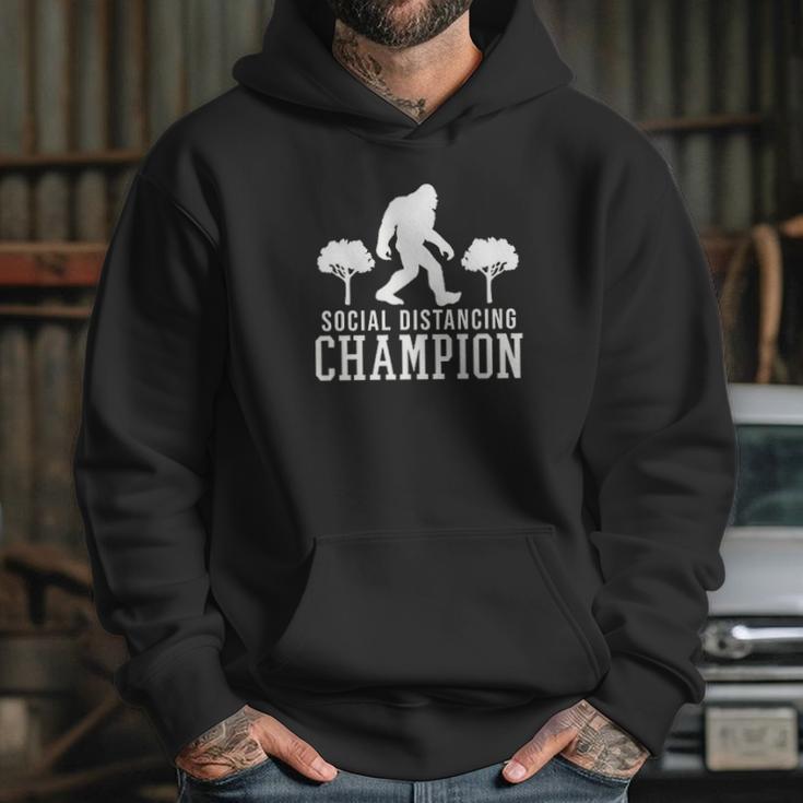 Social Distancing Champ Graphic Hoodie Gifts for Her