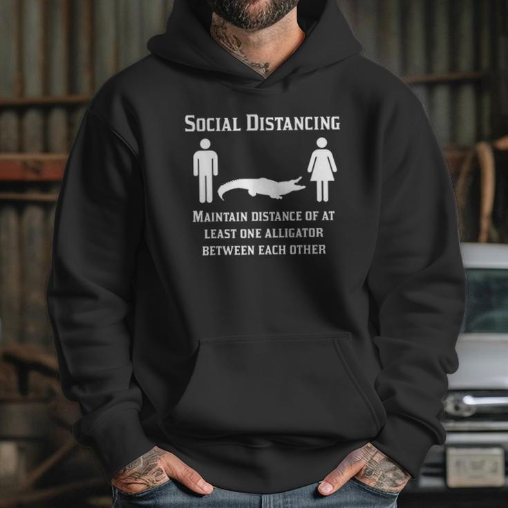 Social Distancing Stay 6 Feet Away Alligator Introvert Gift Hoodie Gifts for Her