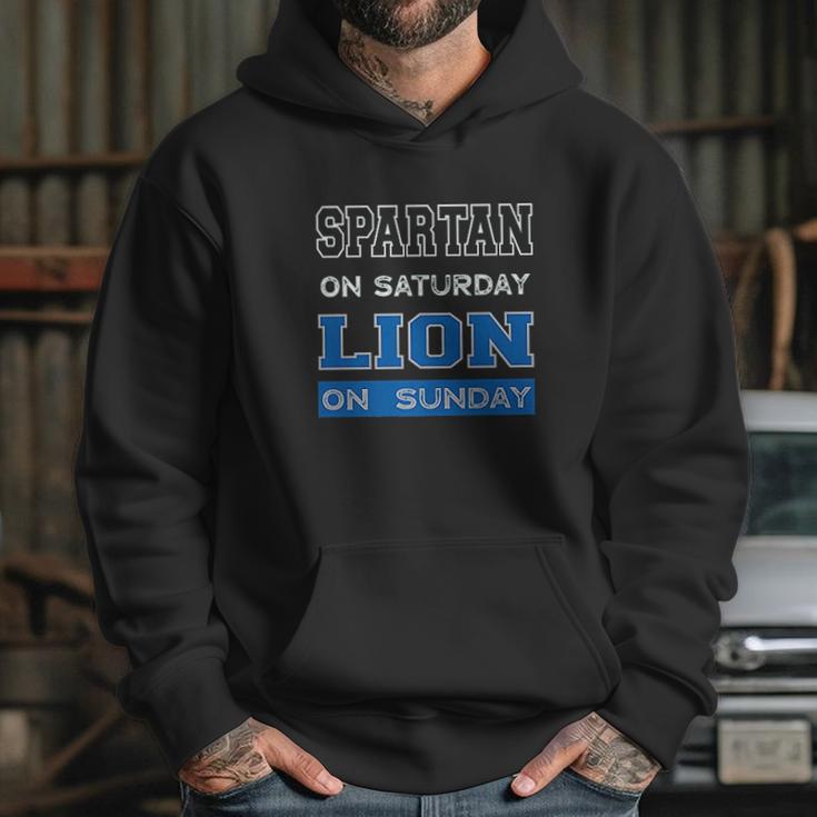 Spartan On Saturday Lion On Sunday Hoodie Gifts for Her