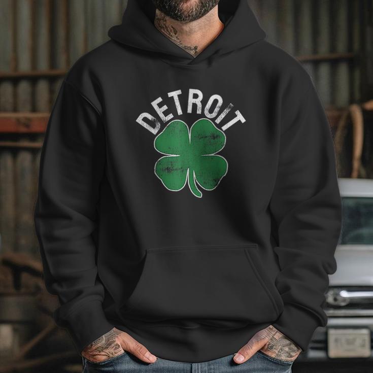 St Patricks Day Shamrock Detroit Michigan Hoodie Gifts for Her