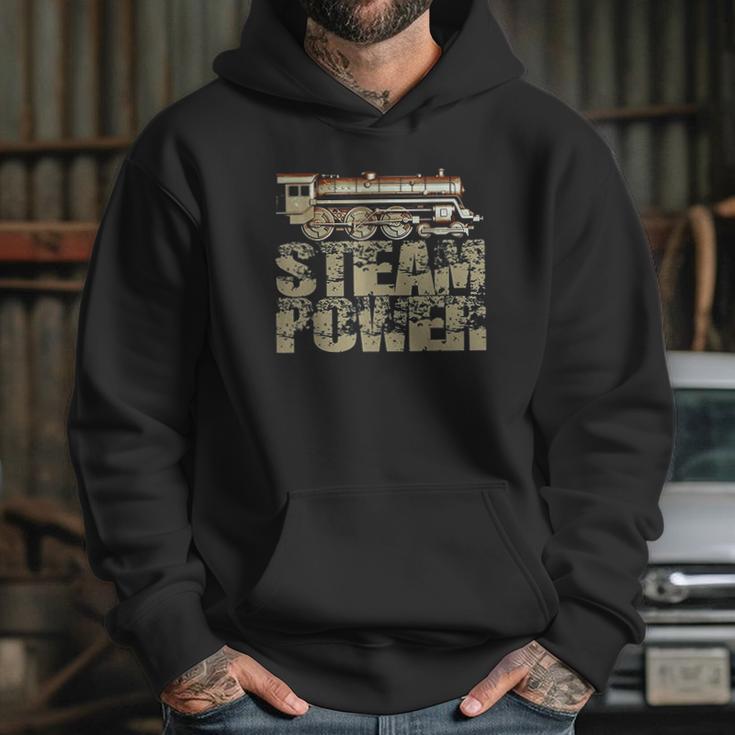 Steam Power Vintage Steam Engine Retro Hoodie Gifts for Her