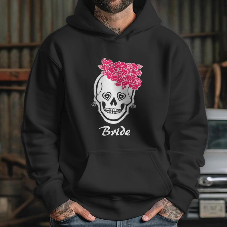 Sugar Skull Halloween Wedding Day Of The Dead Bride Graphic Design Printed Casual Daily Basic Hoodie Gifts for Her