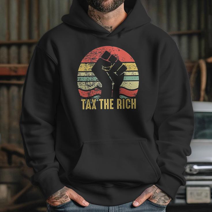 Tax The Rich Retro Vintage Anti Capitalist Political Hoodie Gifts for Her