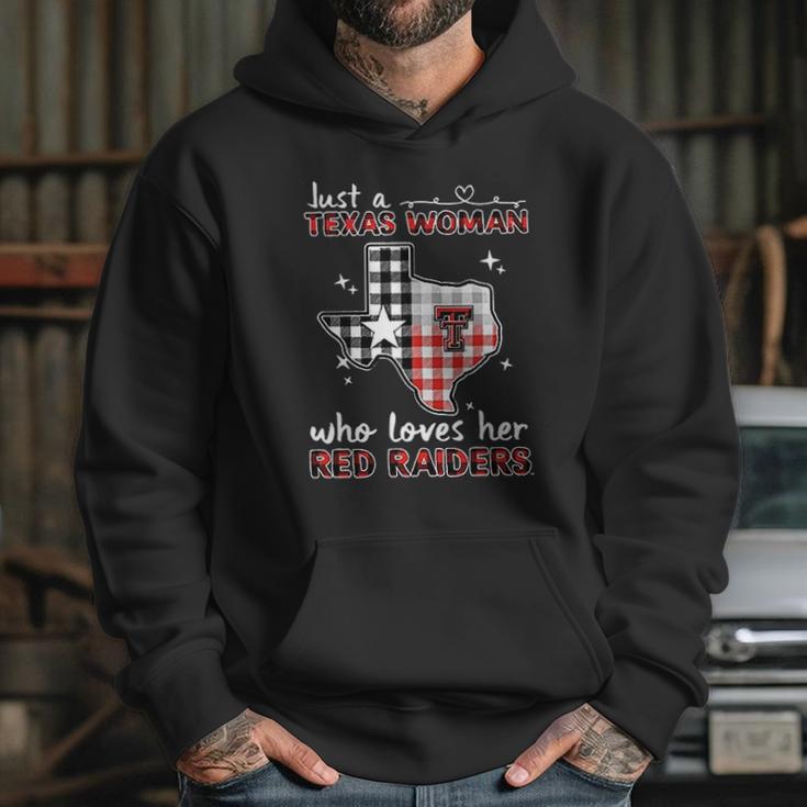 Texas Tech Red Raiders Woman Checkered Pattern State Map Hoodie Gifts for Her