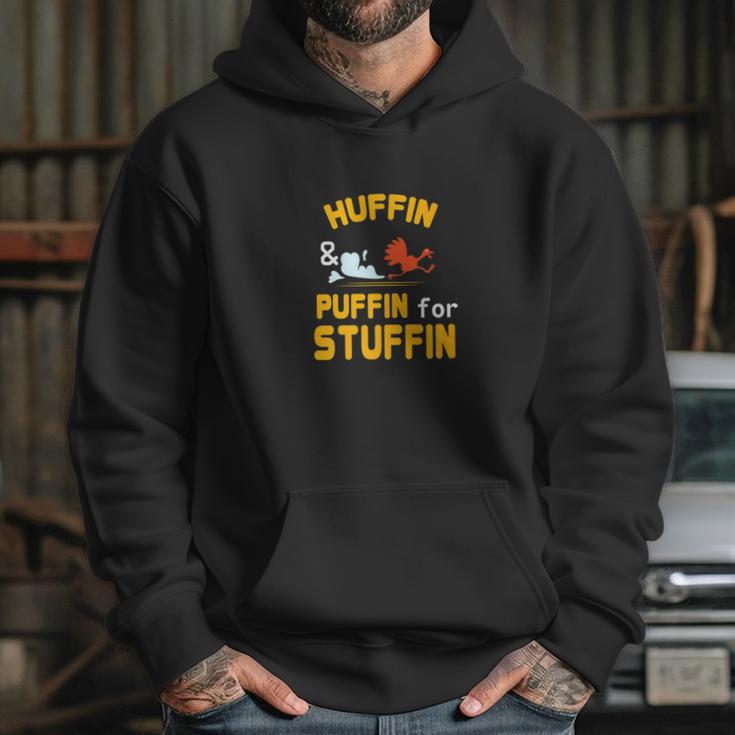 Thanksgiving Turkey Trot Huffin Puffin For Stuffin Hoodie Gifts for Her