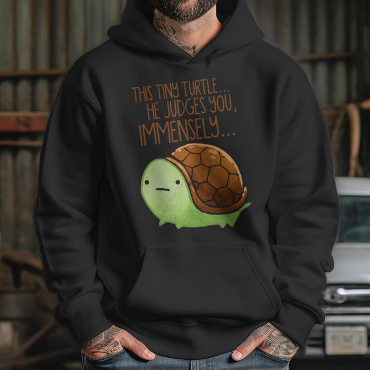 This Tiny Turtle He Judges You Immensely Hoodie Gifts for Her