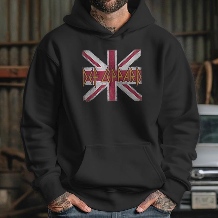 Trevco Def Leppard Union Jack Hoodie Gifts for Her