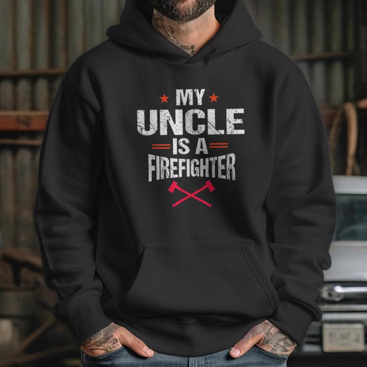 My Uncle Is A Firefighter Vintage Thin Red Line Nephew Gift Hoodie Gifts for Her