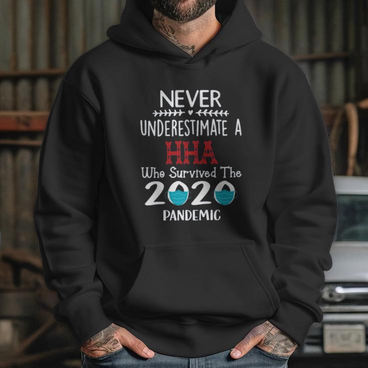 Never Underestimate Who Survived The Pandemic Home Health Aide Hoodie Gifts for Her