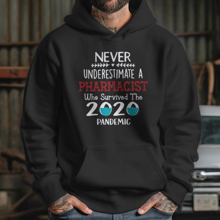 Never Underestimate Who Survived The Pandemic Pharmacist Hoodie Gifts for Her