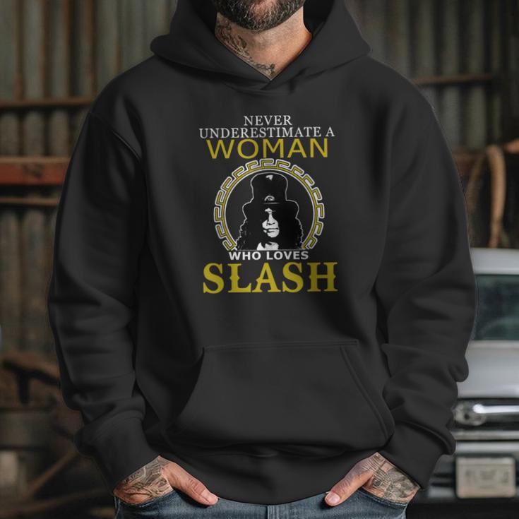 Never Underestimate A Woman Love Slash Hoodie Gifts for Her