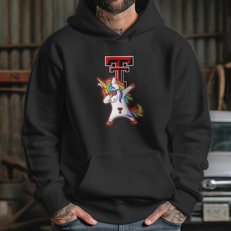 Unicorn Dabbing Texas Tech Fan Hoodie Gifts for Her