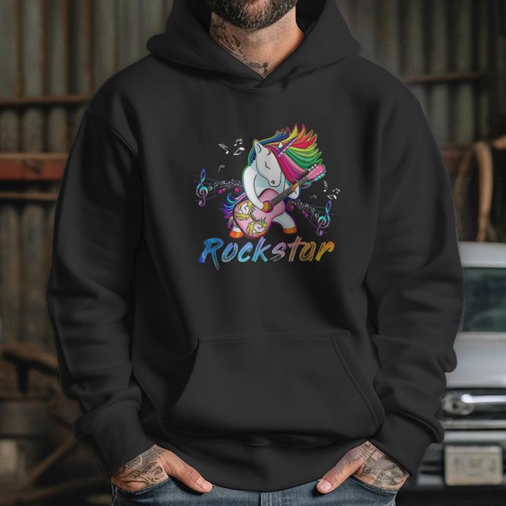 Unicorn Rock Star Guitar Rocking Music Singer Hoodie Gifts for Her