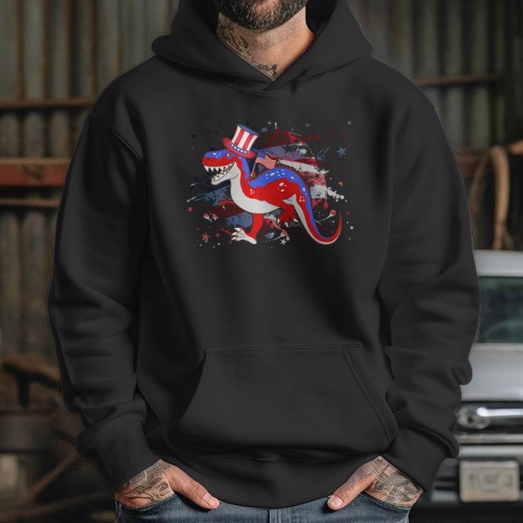 Usa Patriotic Presidential Dinosaur Hoodie Gifts for Her