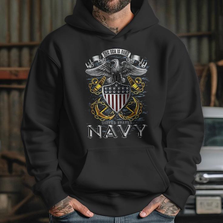 Usn Navy Full Print Eagle Hooded Sweat Hoodie Gifts for Her