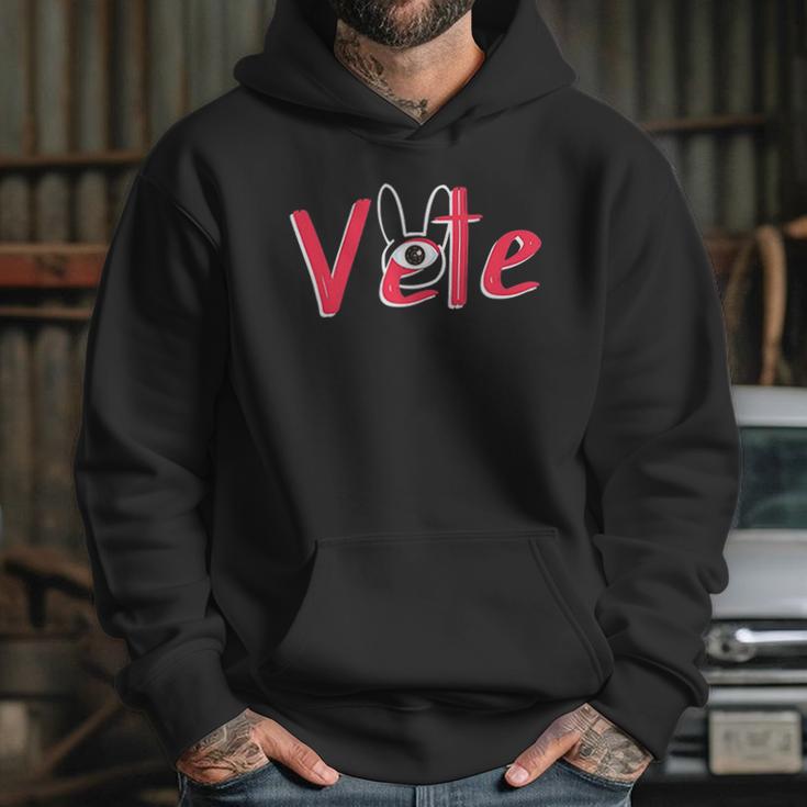 Vete One Eye Trap Bunny Silhouette Hoodie Gifts for Her