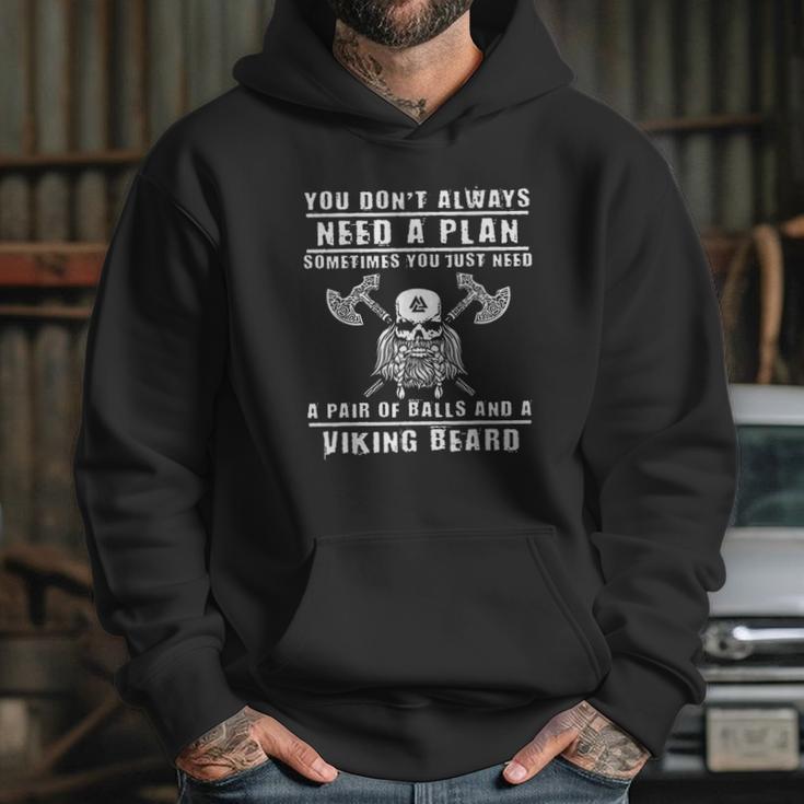 Viking Beard Viking Saying For Barbarians From Valhalla Hoodie Gifts for Her