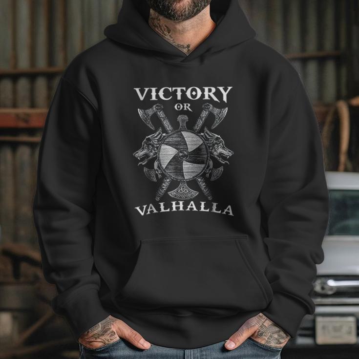 Vikings Rise Victory Or Valhalla Hoodie Gifts for Her